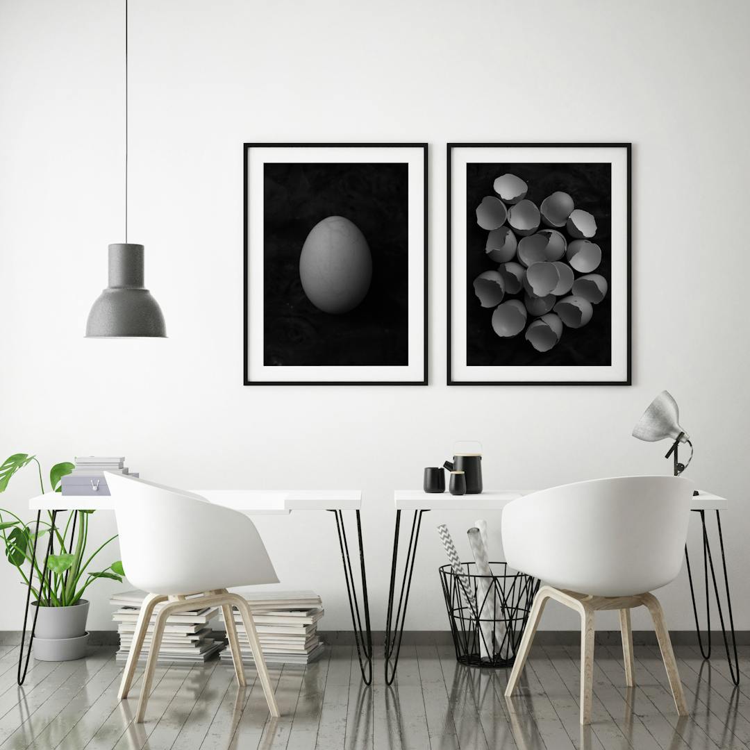 mock up poster frame in hipster interior background, Scandinavia